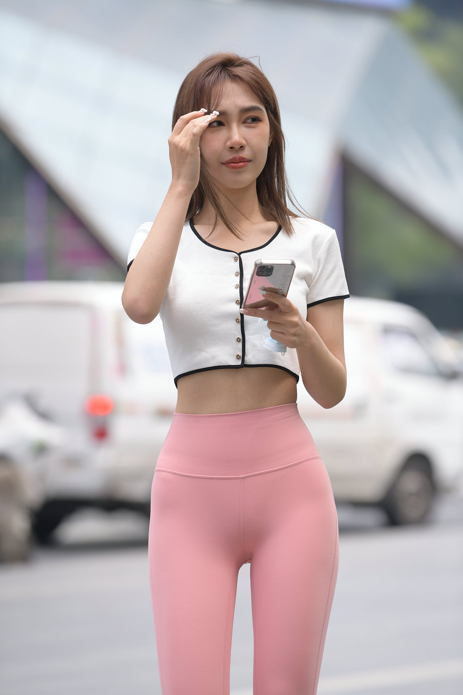 图片[2]-街拍粉色瑜伽裤女孩J2900 645P1V-20.7GB-思小愿