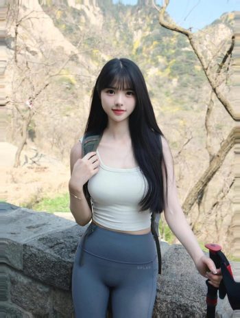 图片[9]-爱爬山的瑜伽裤MM，太甜美了！~-思小愿
