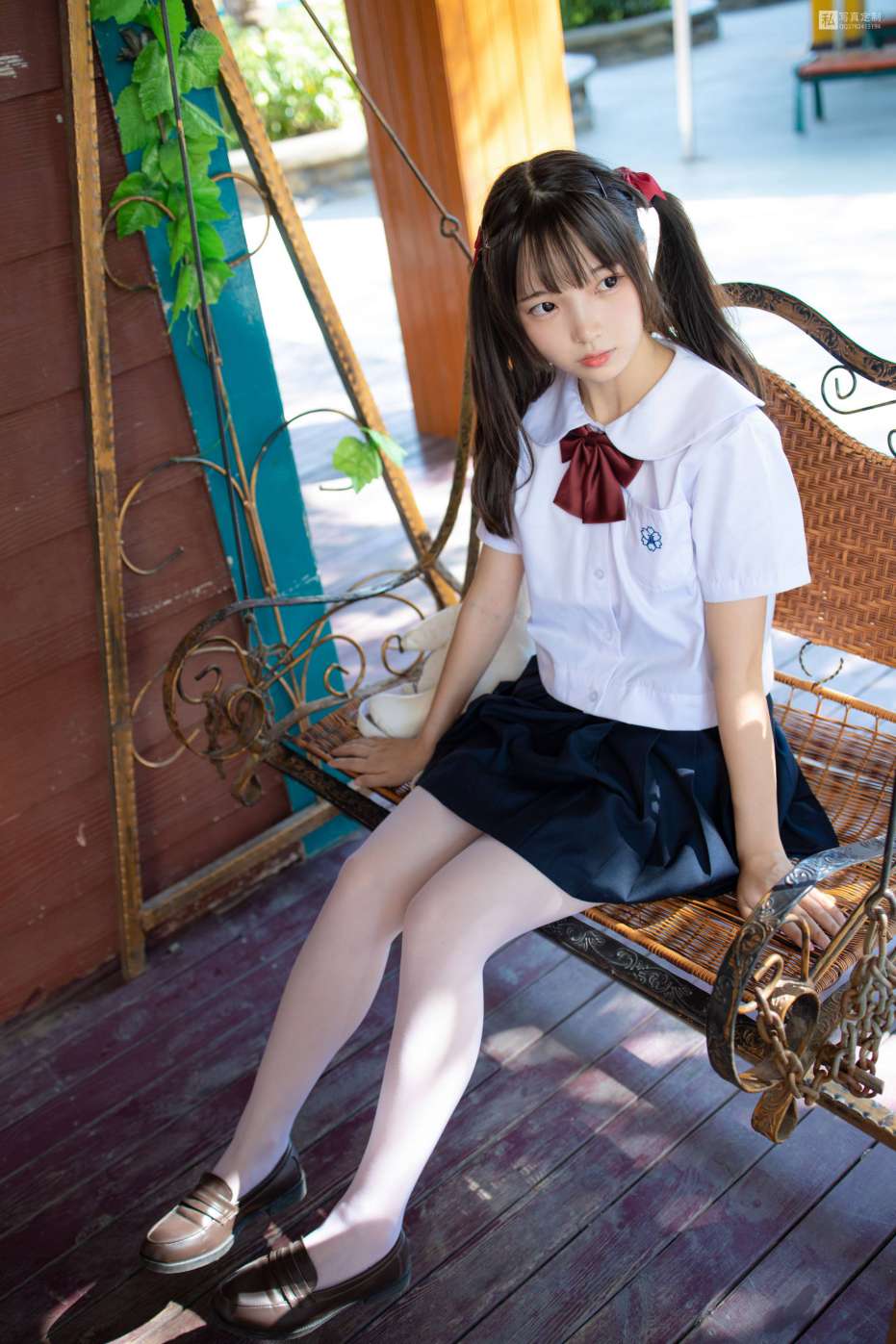 图片[3]-眼神好清澈的双马尾白丝女孩【75P】20019-思小愿